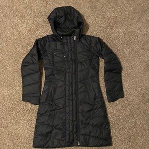 nau dark grey eco down trench coat size XS